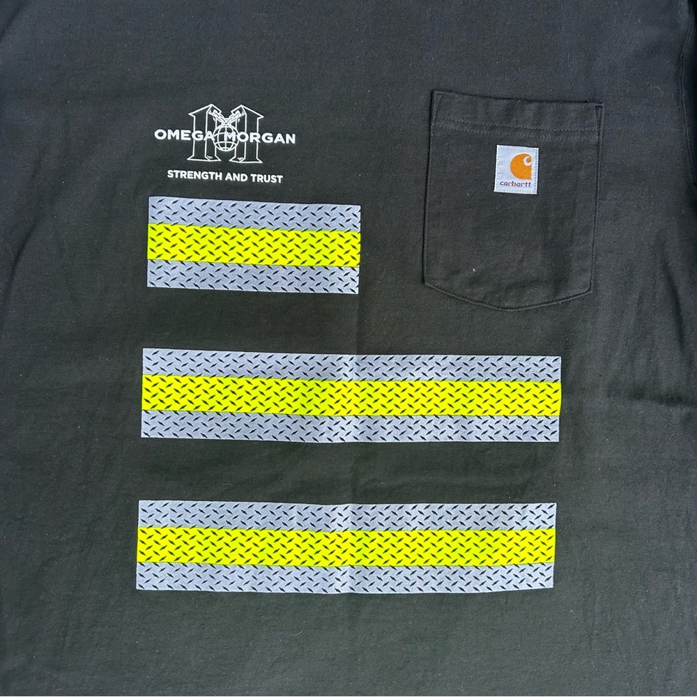 Vintage Carhartt Y2K Original Fit American Flag Graphic T-shirt Men’s XL Black - Picture 2 of 12